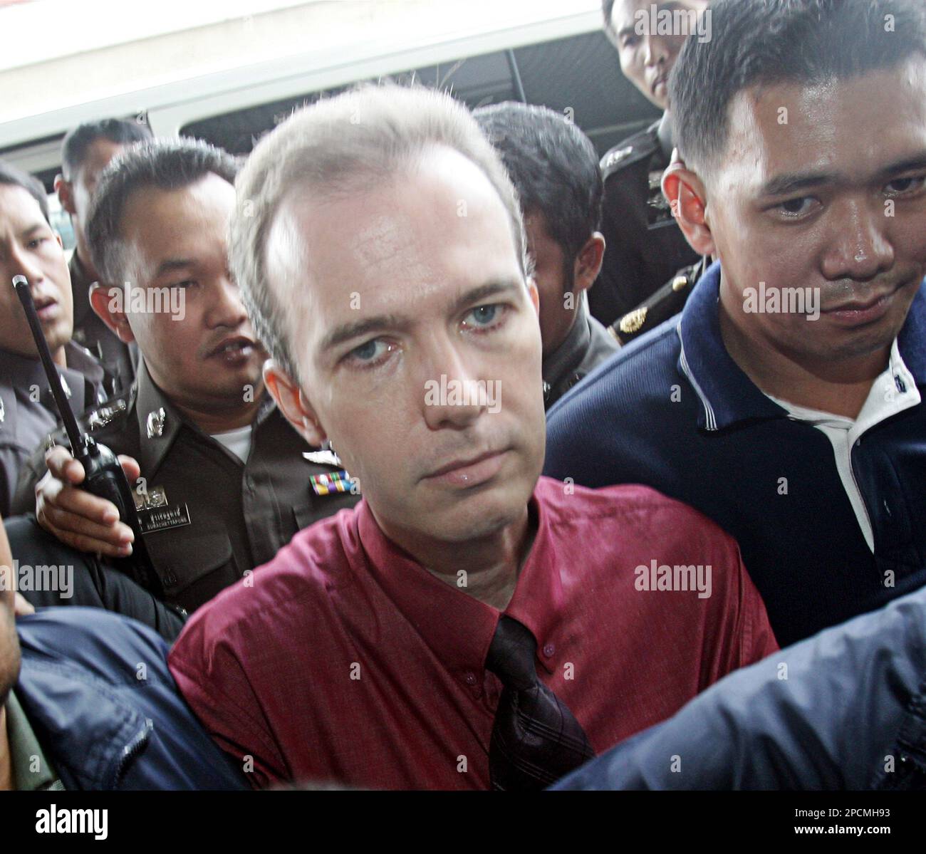 An American suspect John Mark Karr arrives at Bangkok International