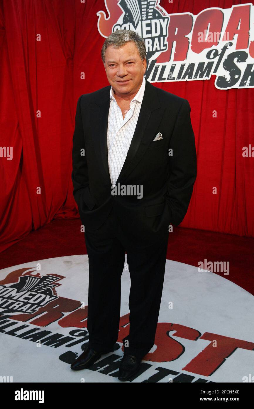 William Shatner poses for photographers on the red carpet before Comedy Central's "Roast of