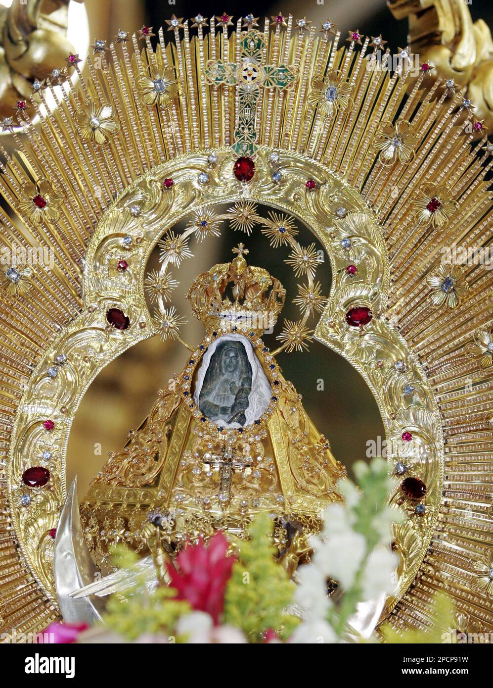 "La Negrita", the patron saint of Costa Rica is seen at the Basilica of