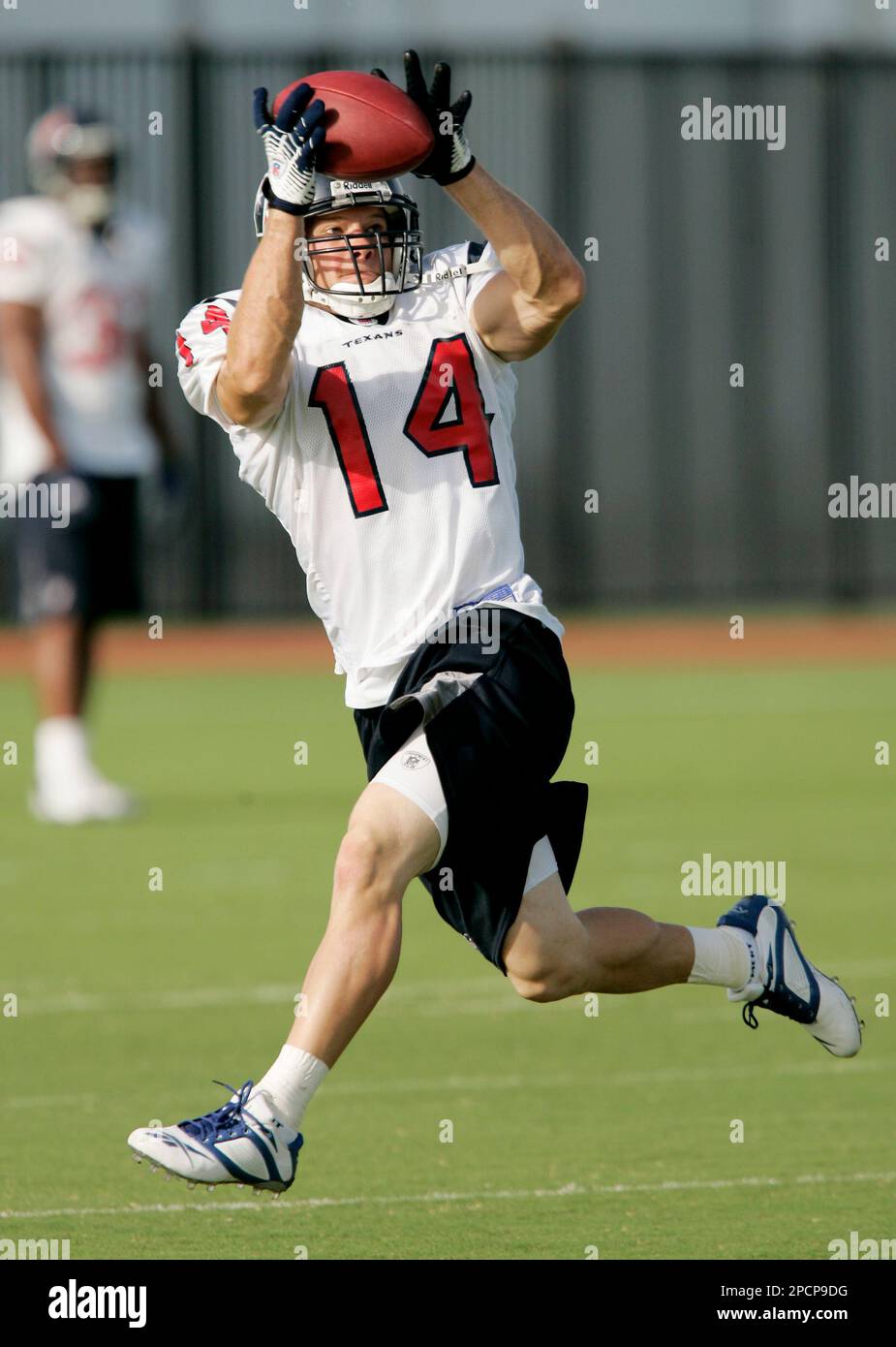 Houston Texans wide receiver David Anderson catches a pass during