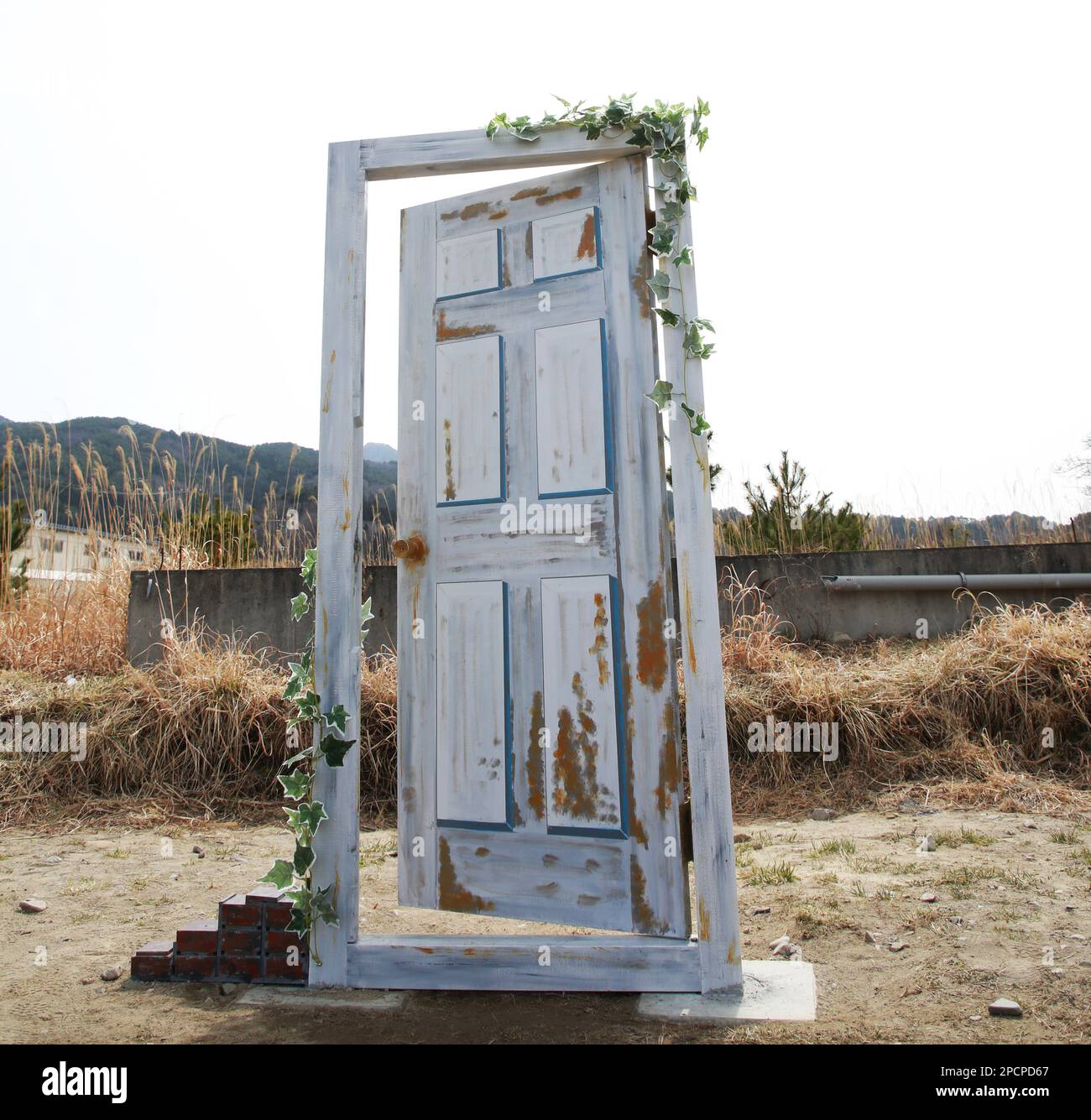 A photo shows a door in Miyako City, Iwate Prefecture, northern Japan