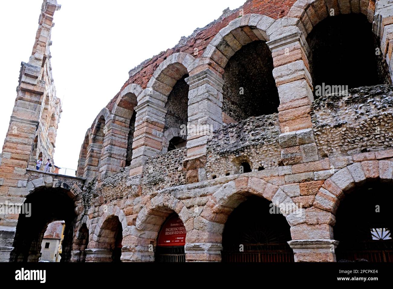 The Roman Arena in Verona Italy Stock Photo