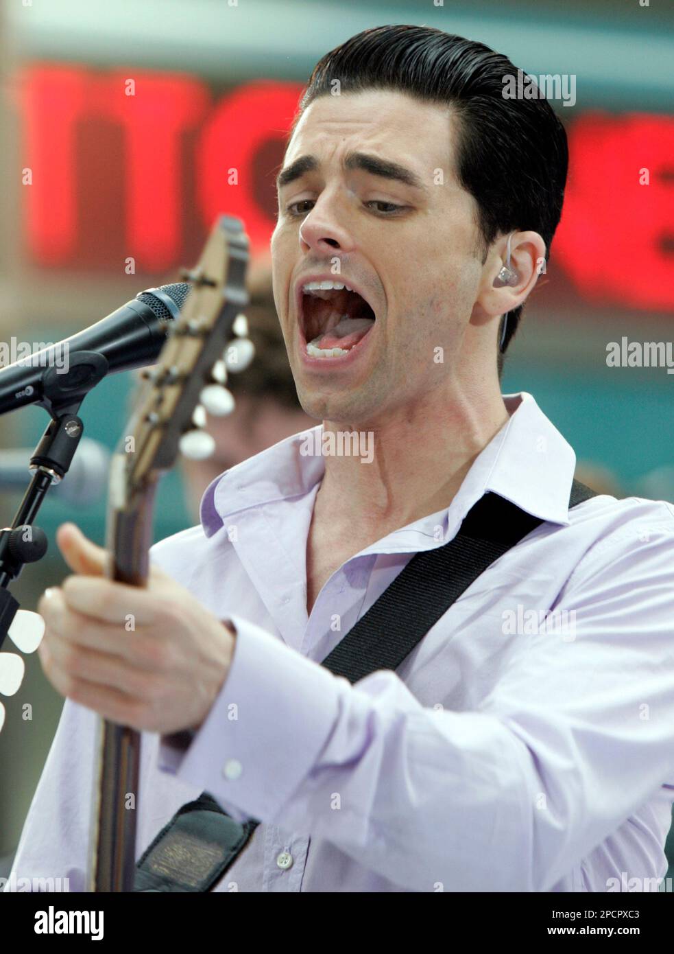 Lead singer Chris Carrabba, of Dashboard Confessional, performs with his group on the NBC "Today