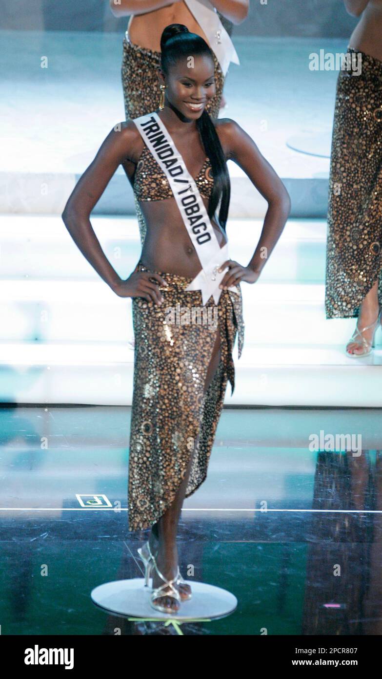Kenisha Thom, Miss Trinidad & Tobago 2006, is announced as a semi finalist  during the Miss Universe 2006 pageant on Sunday, July 23, 2006, in Los  Angeles. (AP PhotoMark J. Terrill Stock Photo - Alamy