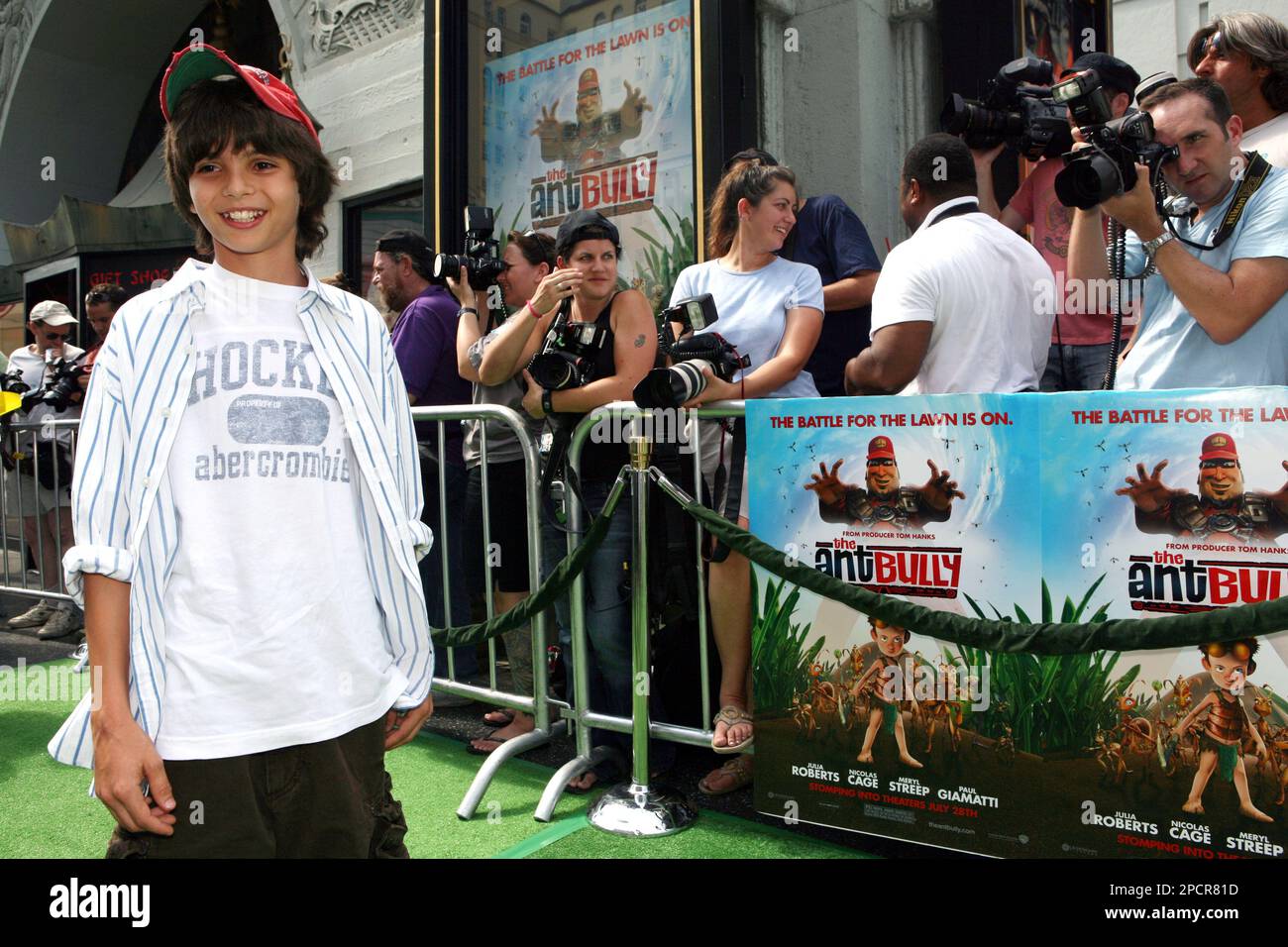 Zach Tyler Eisen, of "The Ant Bully," poses for photographers as he