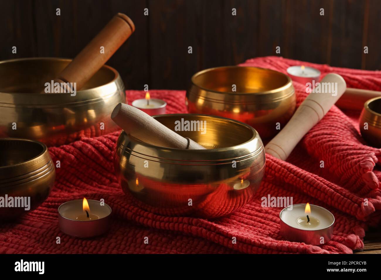 thumbnail image 2 of Tibetan Singing Bowl Set With Mallets – Handmade In Nepal – Meditation & Sound Healing 2 of 4