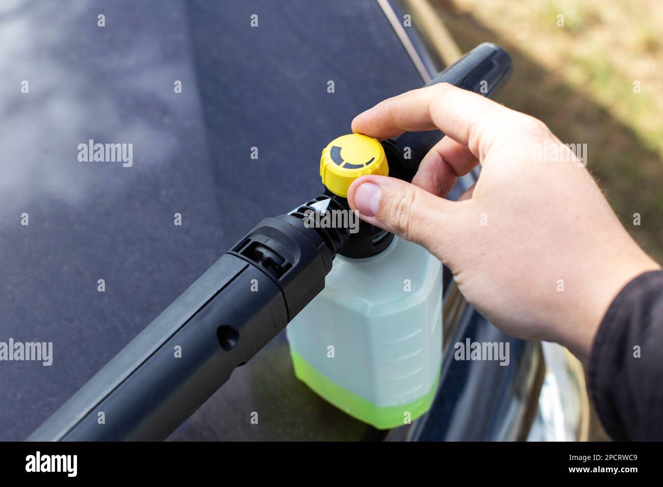 Nozzle foam generator for a sink of a high pressure. car chemicals
