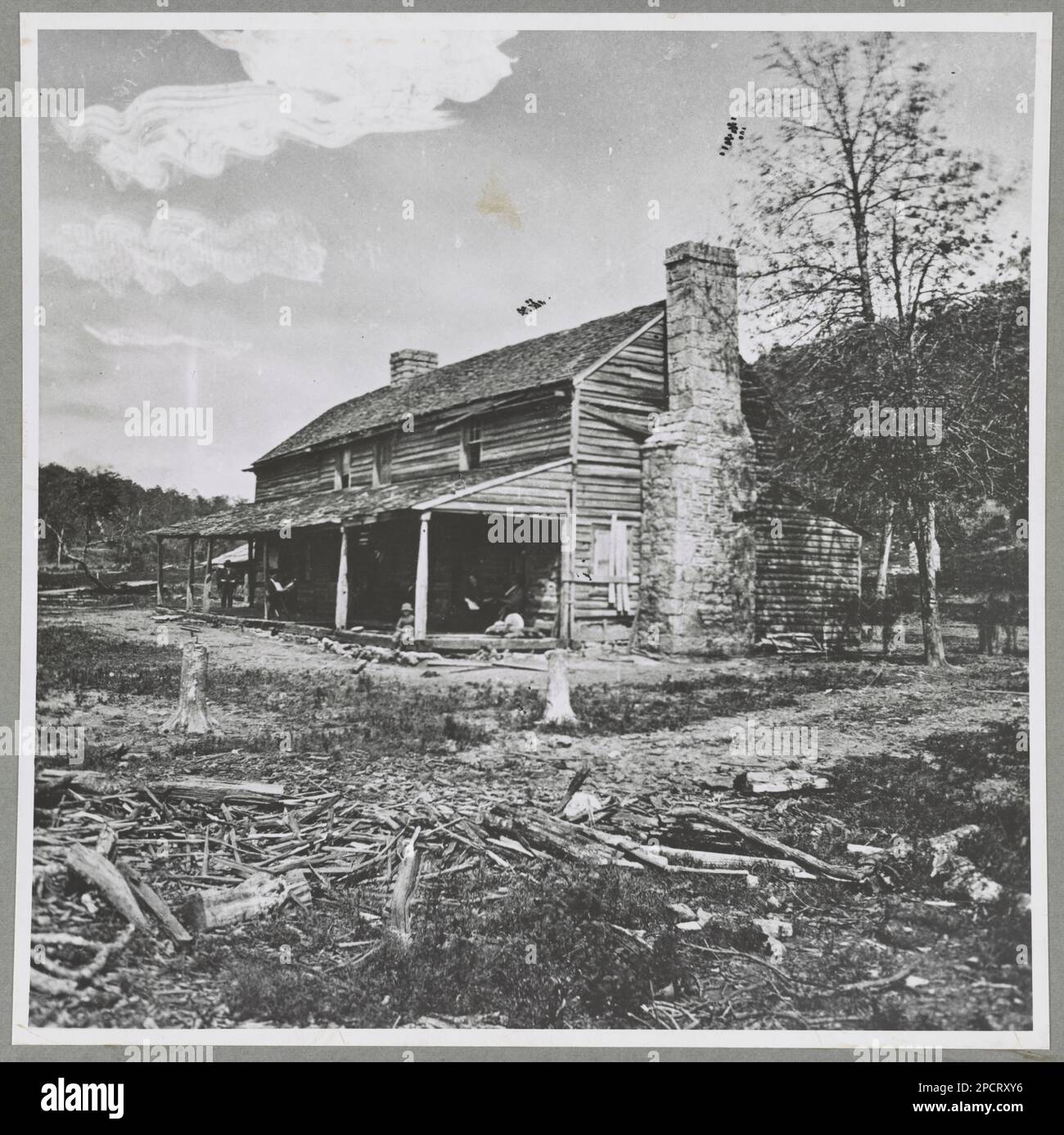 The John Ross house, Rossville Gap, Ga. Hdq. of General Gordon Granger, Battle of Chickmauga i.e. Chickamauga. Title from item, Brady-Handy Collection, Original print in PH - Barnard, (G), no. 16, Published in: Photographic views of Sherman's campaign. New York : Dover, 1977, plate 16. United States, History, Civil War, 1861-1865, United States, Georgia. Stock Photo