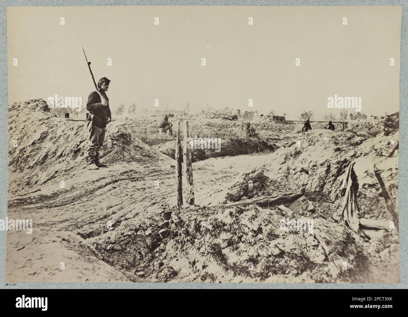 Rifle pits on the picket line in front of Petersburg, Virginia. Civil