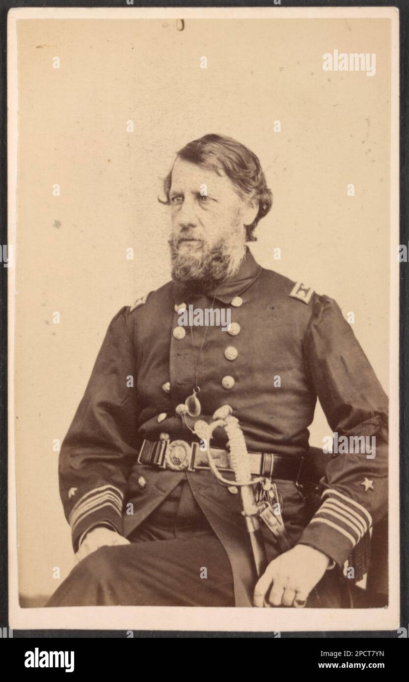 Unidentified sailor in Union commander's uniform with sword / Black ...