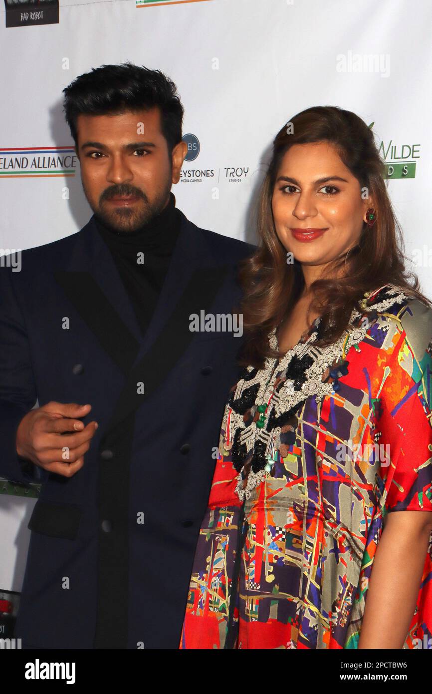 Ram Charan, Upasana Kamineni 03/09/2023 The 17th annual Oscar Wilde Awards  2023 held at the Bad Robot in Santa Monica, CA Photo by Izumi Hasegawa /  HollywoodNewsWire.net Stock Photo - Alamy, image size:866x1390