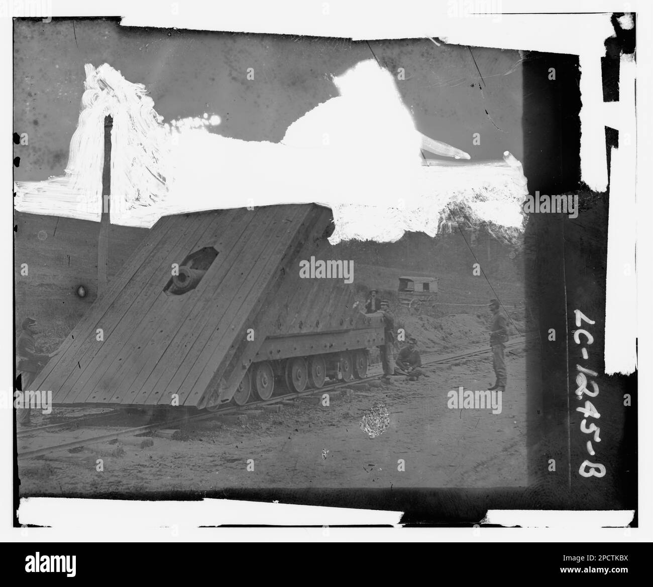 Petersburg, Virginia. Railroad battery. Civil war photographs, 1861