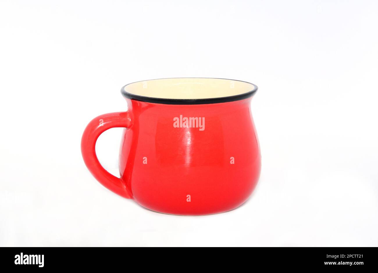 Red cup isolated on white background Stock Photo