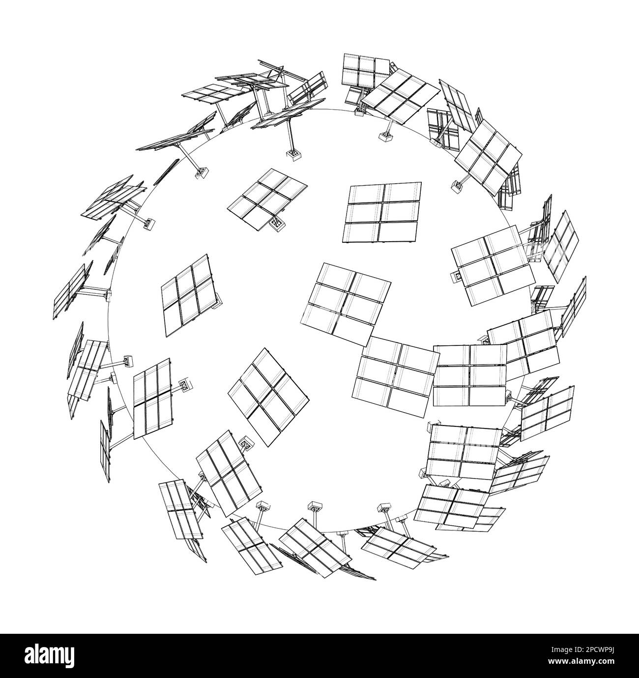 Solar Panels on Earth Concept Stock Photo Alamy