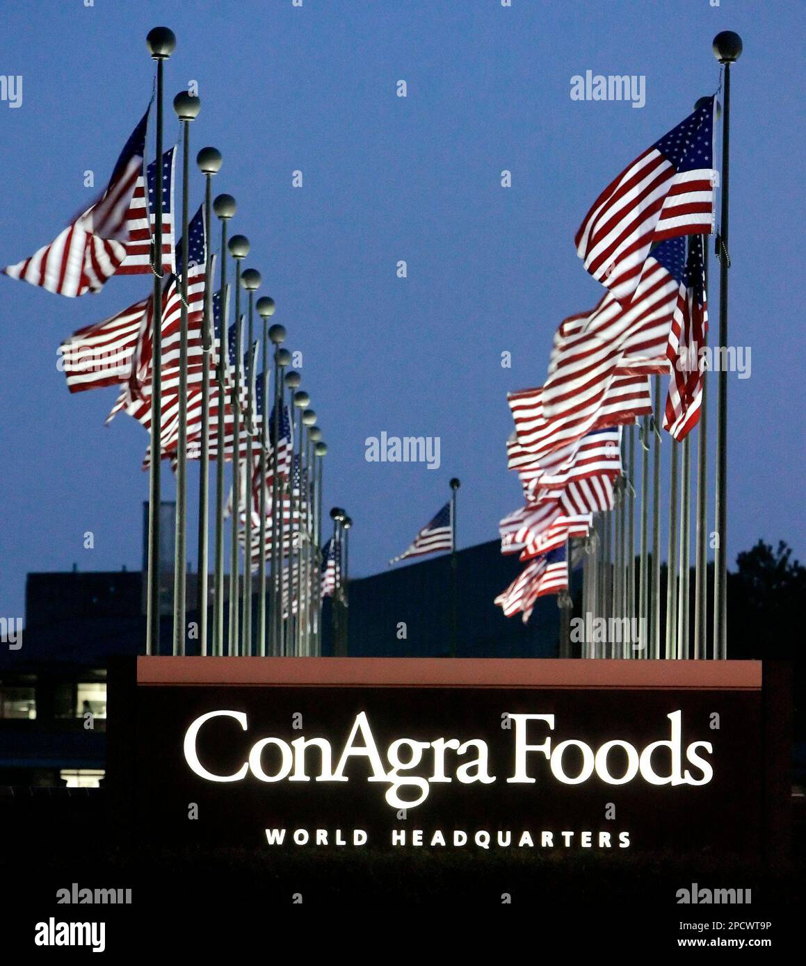 ** FILE ** The ConAgra Foods world headquarters sign is seen in