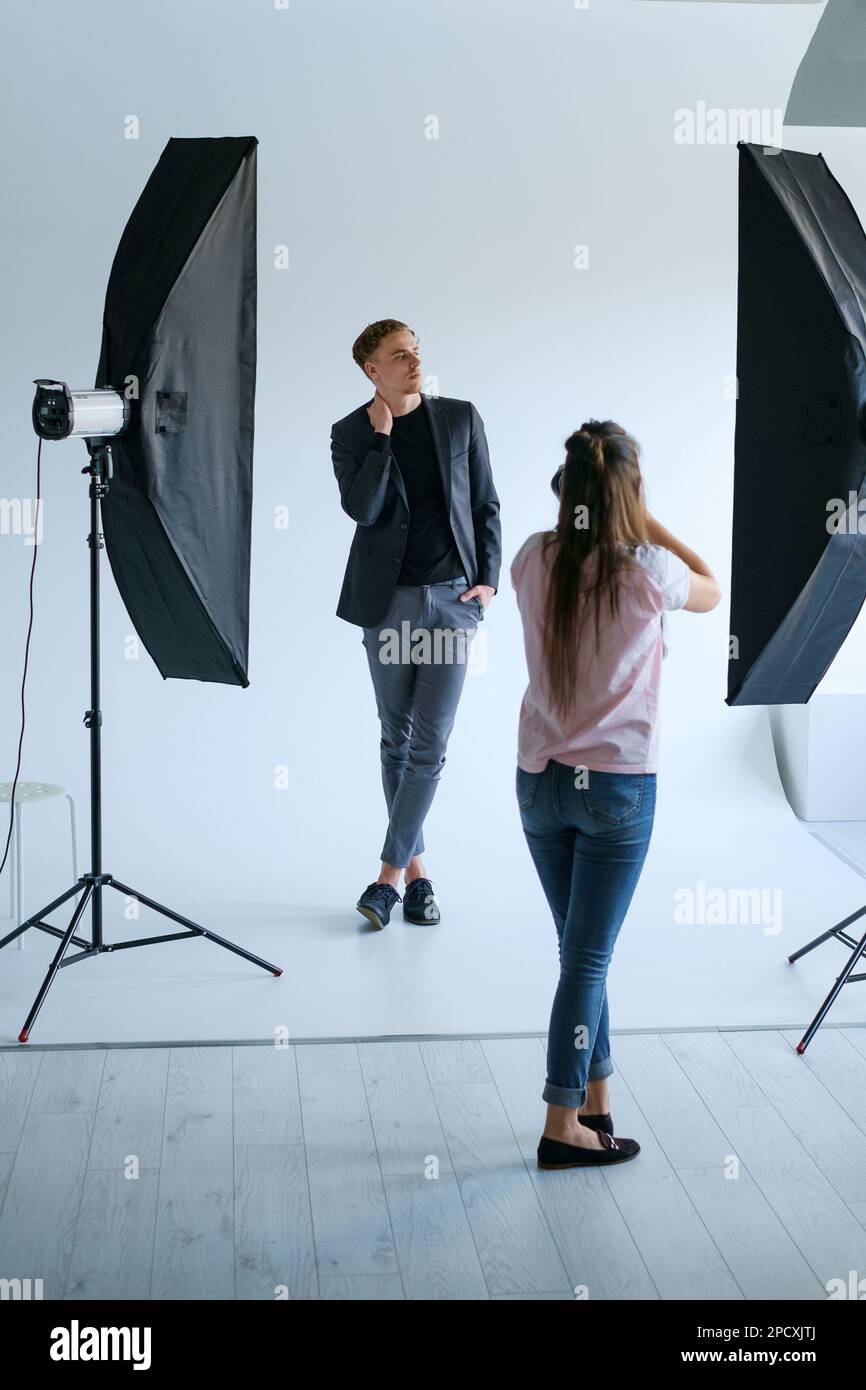 Studio Backstage View backstage photography workplace studio concept Stock Photo - Alamy
