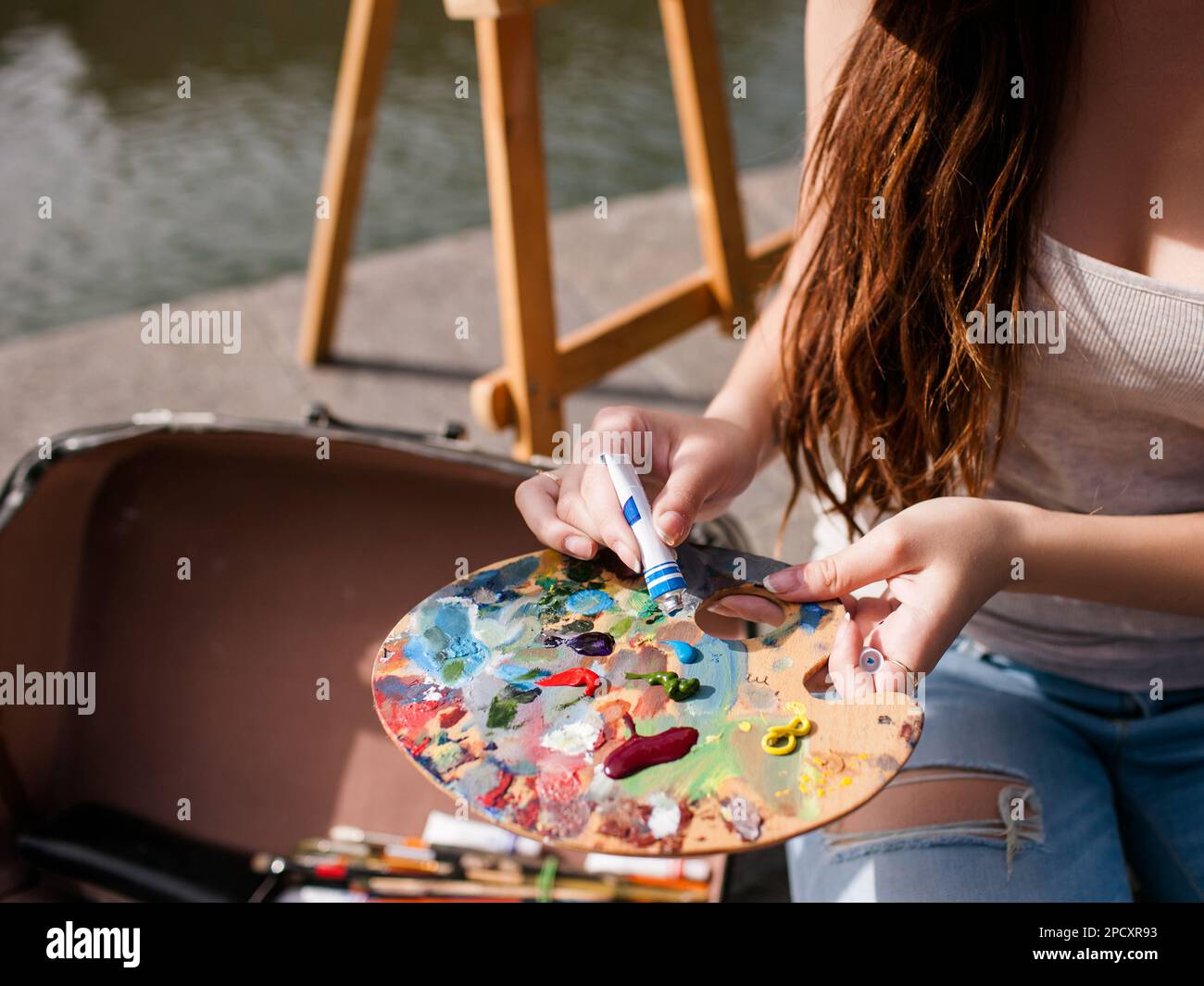 Inks assortment diversity artist painter concept Stock Photo