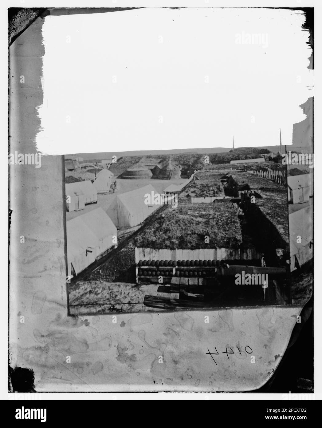 Interior of Fort Wagner, Morris Island, South Carolina. Civil war ...