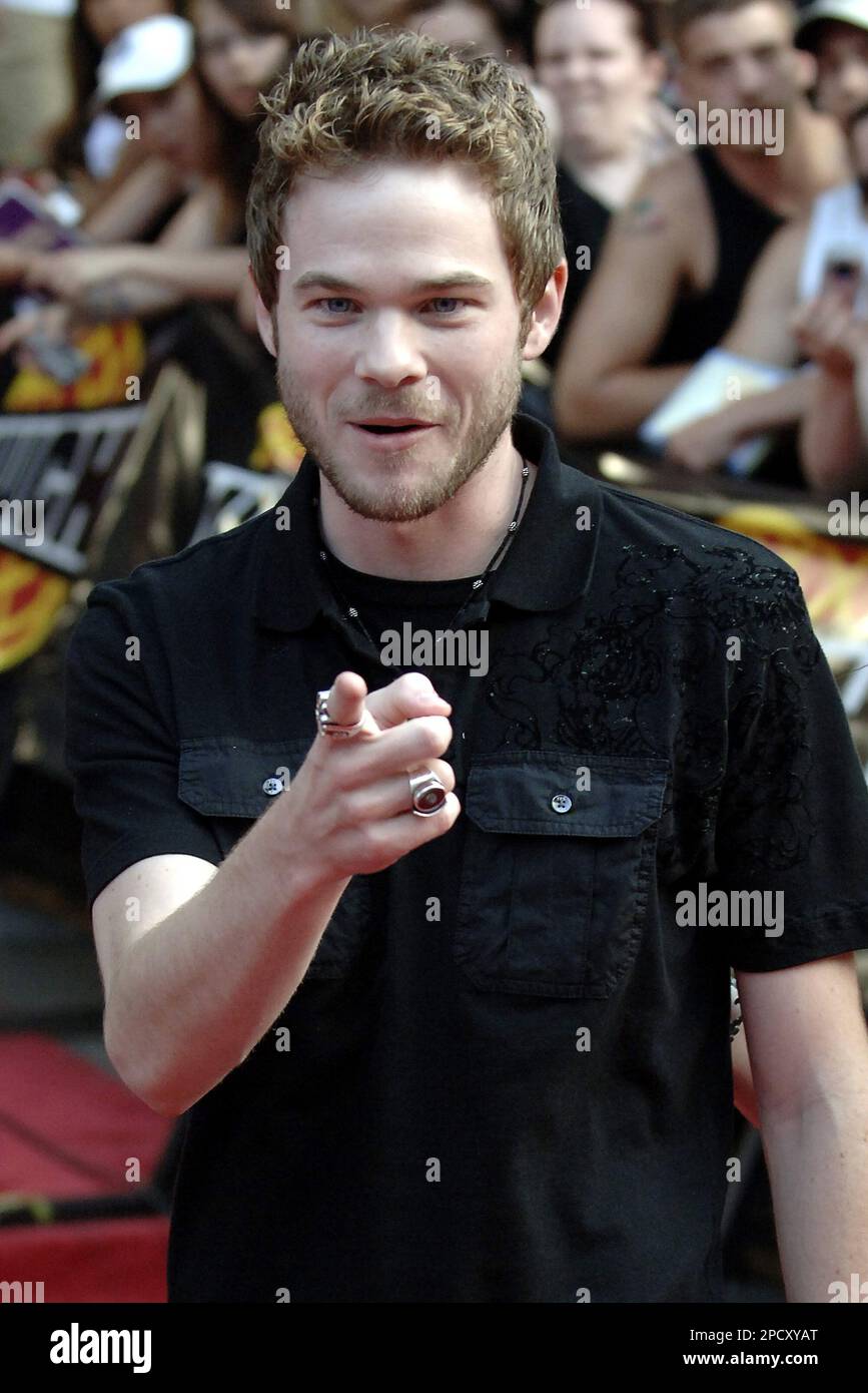 Actor Shawn Ashmore arrives on the red carpet at the MuchMusic Video Awards in Toronto, Sunday