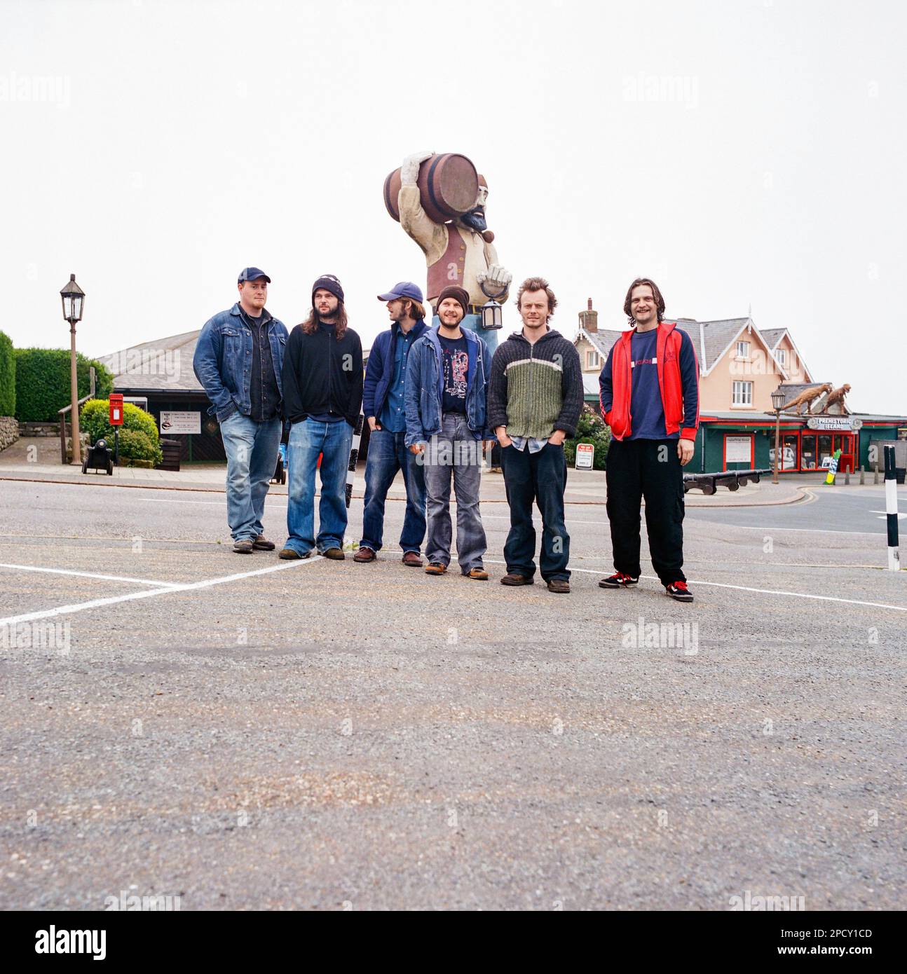 The Bee's band photographed outside the Blackgang Chine amusement park, Isle of Wight, England, United Kingdom. Stock Photo