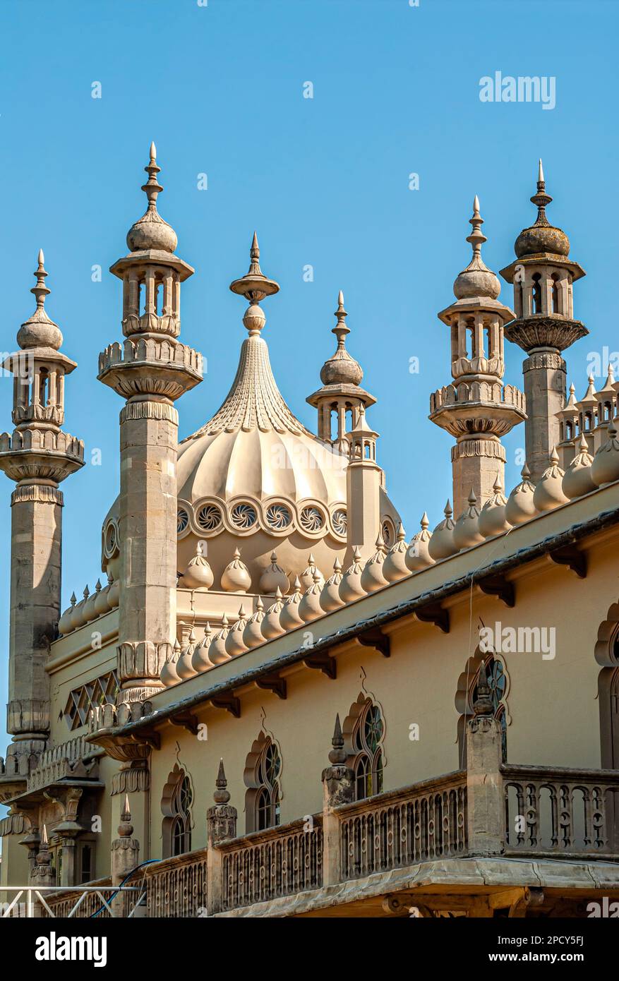 Architectural detail of the Royal Pavilion of Brighton, East Sussex, England Stock Photo