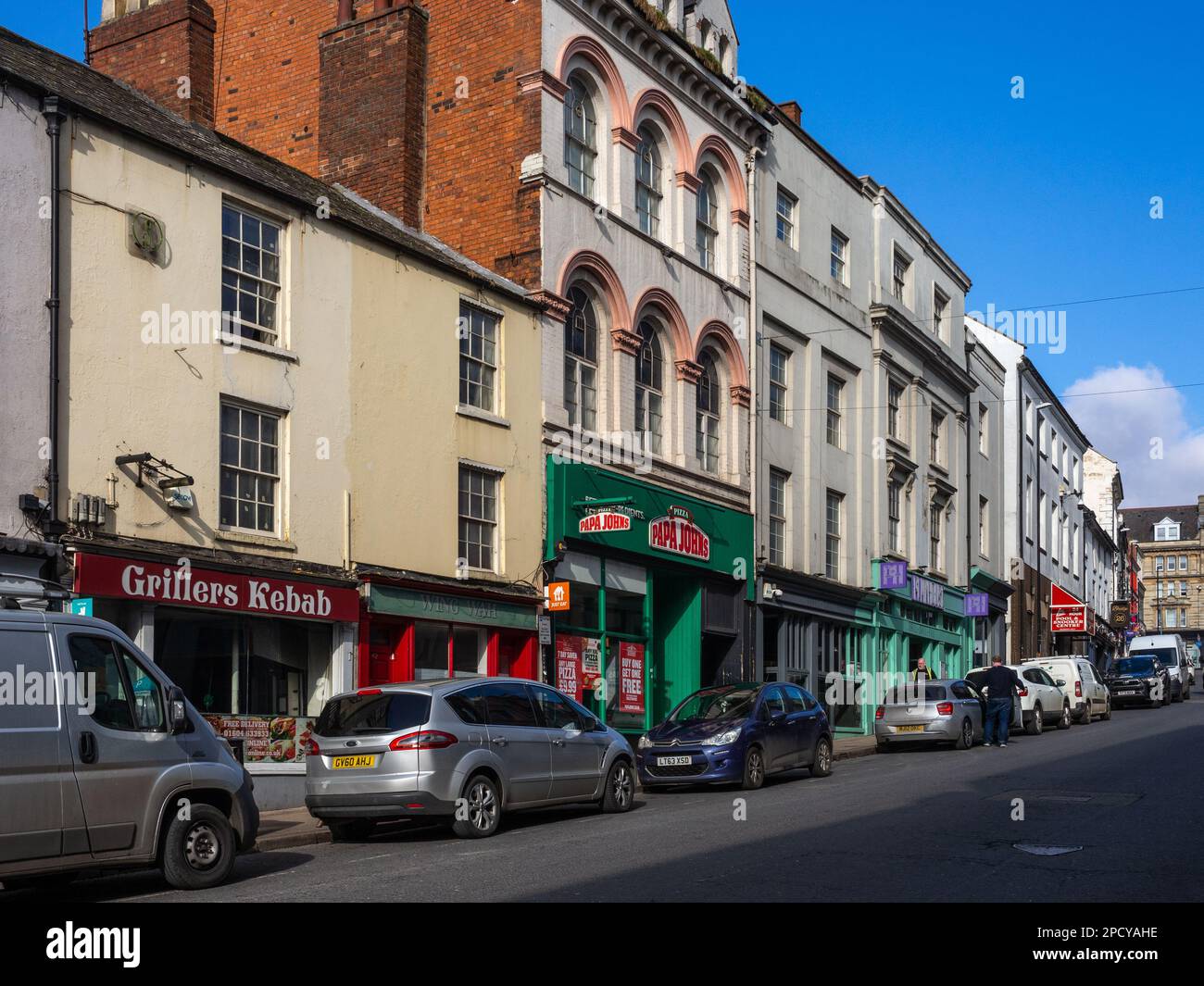 Street scene, Bridge Street, Town Centre, Northampton, UK Stock Photo