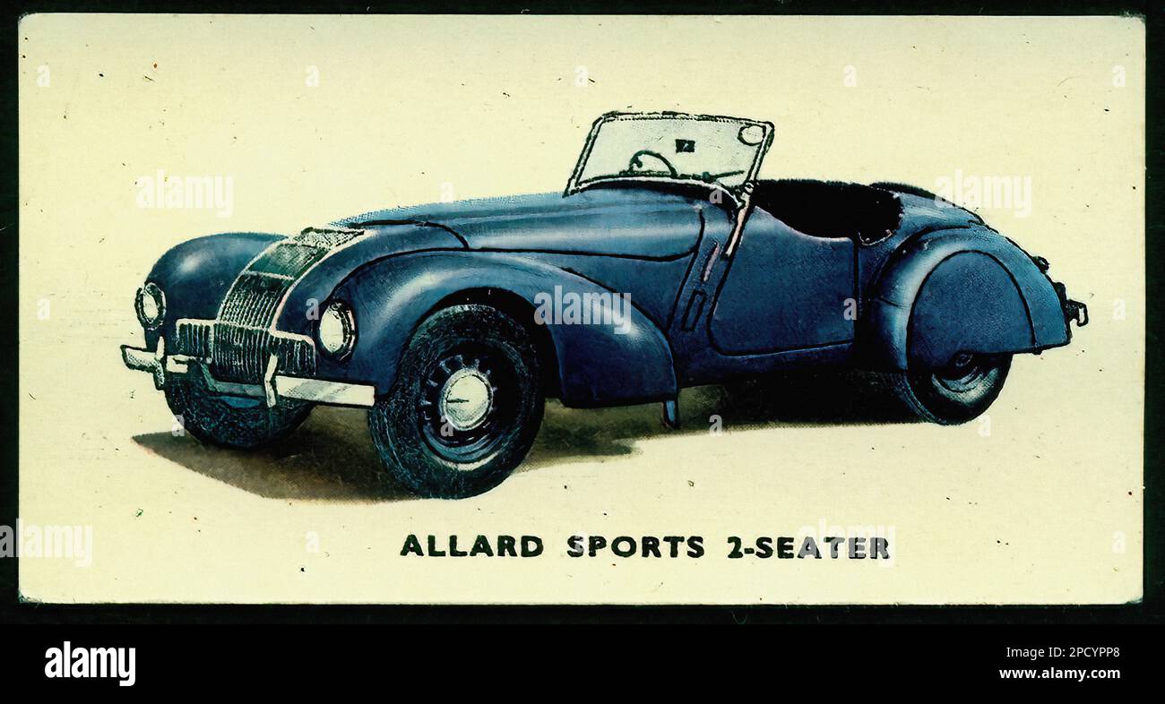 Allard Sports Car Car Vintage Kellogg's Tradecard Stock Photo Alamy