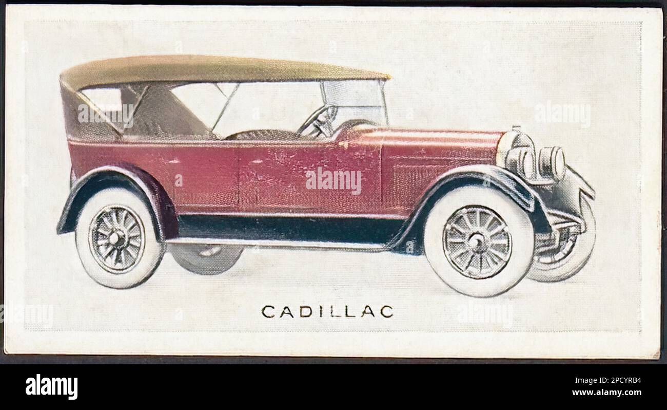 Cadillac 1923 Car Vintage Cigarette Card Stock Photo Alamy