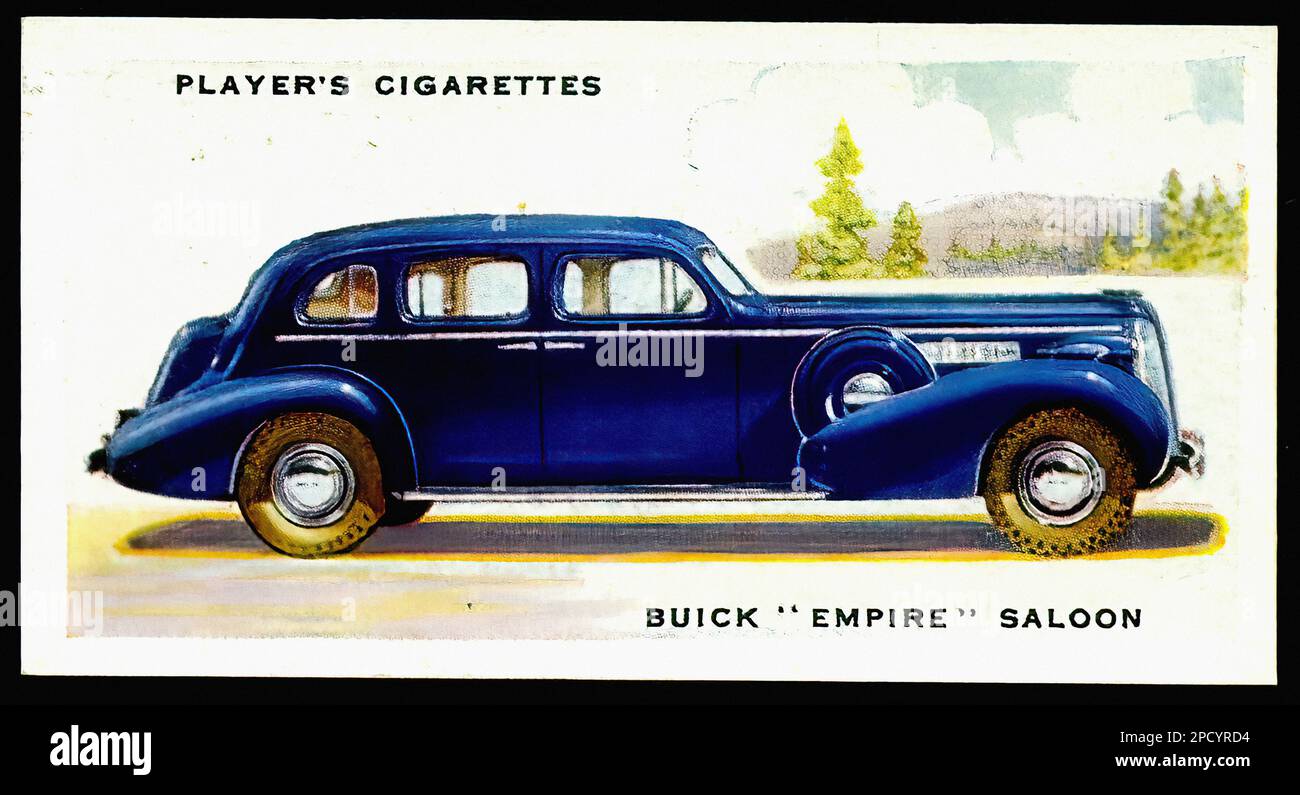 Buick  Empire  Saloon - Car Vintage Cigarette Card Stock Photo