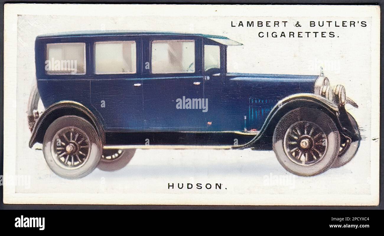 Hudson SuperSix, 1926 Car Vintage Cigarette Card Stock Photo Alamy