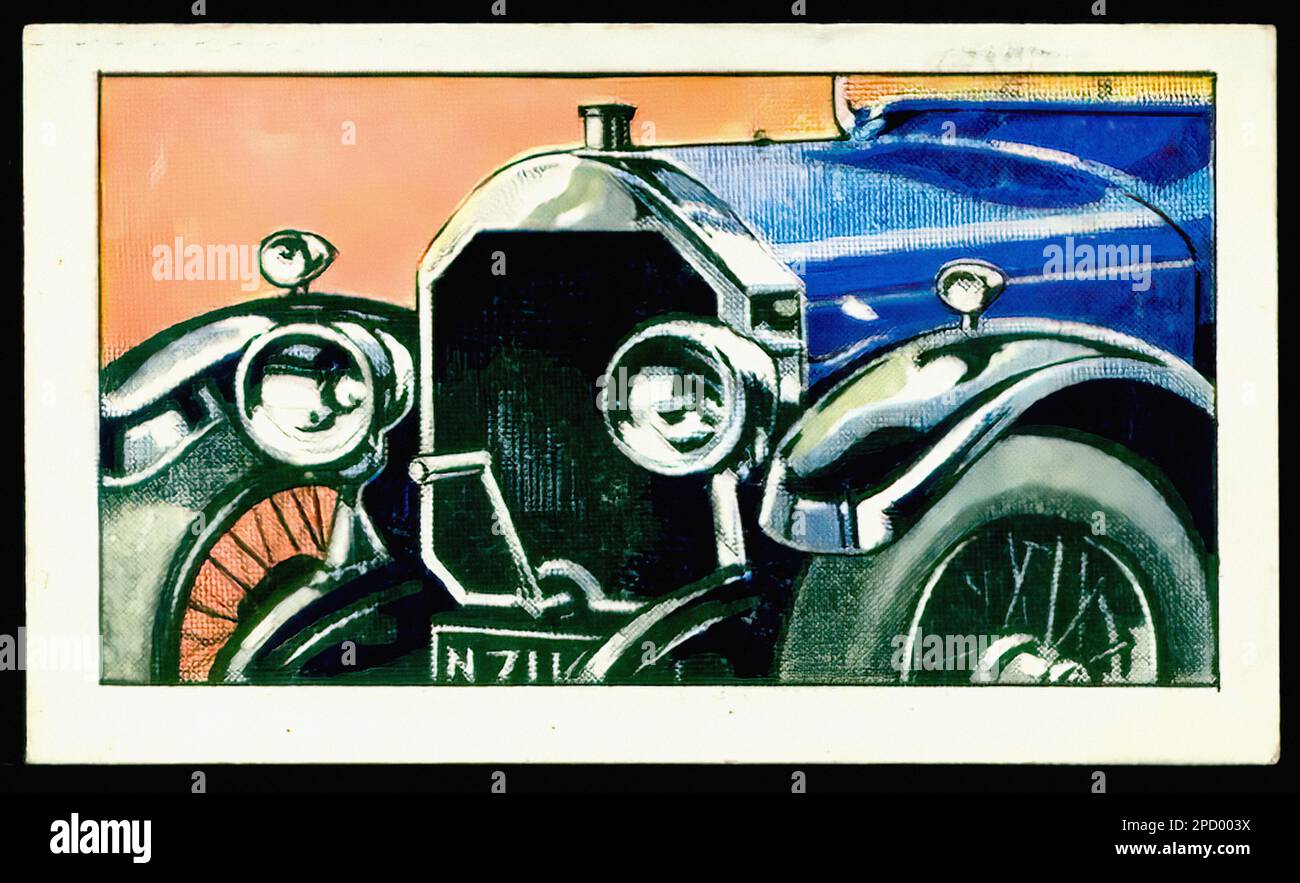 Napier Motor Car, 1924 - Car Vintage Cigarette Card Stock Photo - Alamy