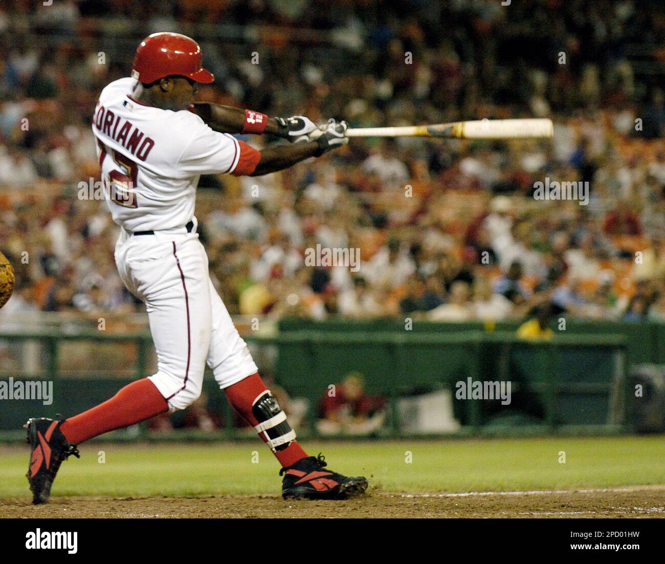 The Washington Nationals Alfonso Soriano comes in to score after hitting a  solo home run in the third inning against the Philadelphia Phillies Brett  Myers on August 29, 2006 at RFK Stadium