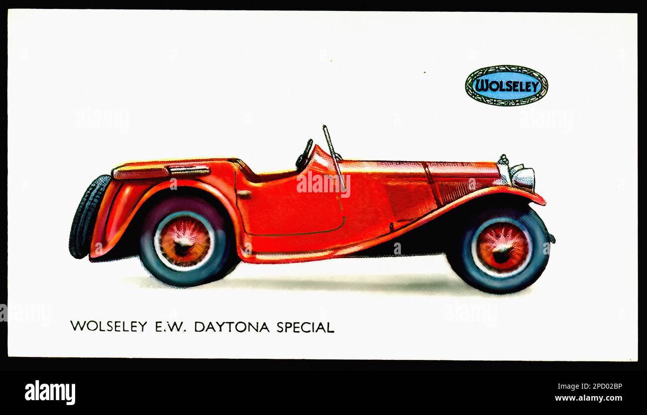 Wolseley Daytona Special Car Vintage Cigarette Card Stock Photo Alamy