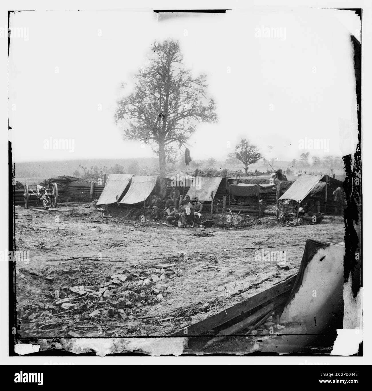 North Anna River, Virginia. Interior view of Confederate redoubt commanding Chesterfield bridge