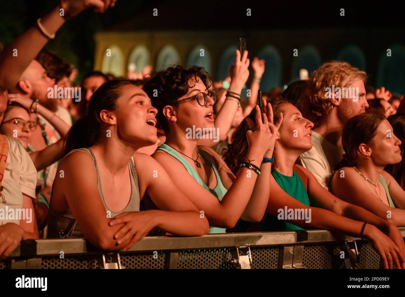 Collengo, Torino, Italy, 15 July 2022, Eugenio in Via Di Gioia performs at Flowers Festival during 'Amore e Rivoluzione' tour, Andrea Pellegrini/Alamy Stock Photo
