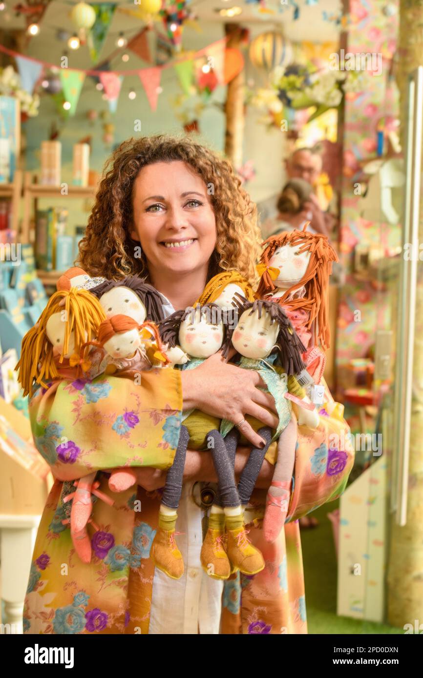 The My Small World toy shop owner Dawn Burden in Bath, UK Stock Photo Alamy