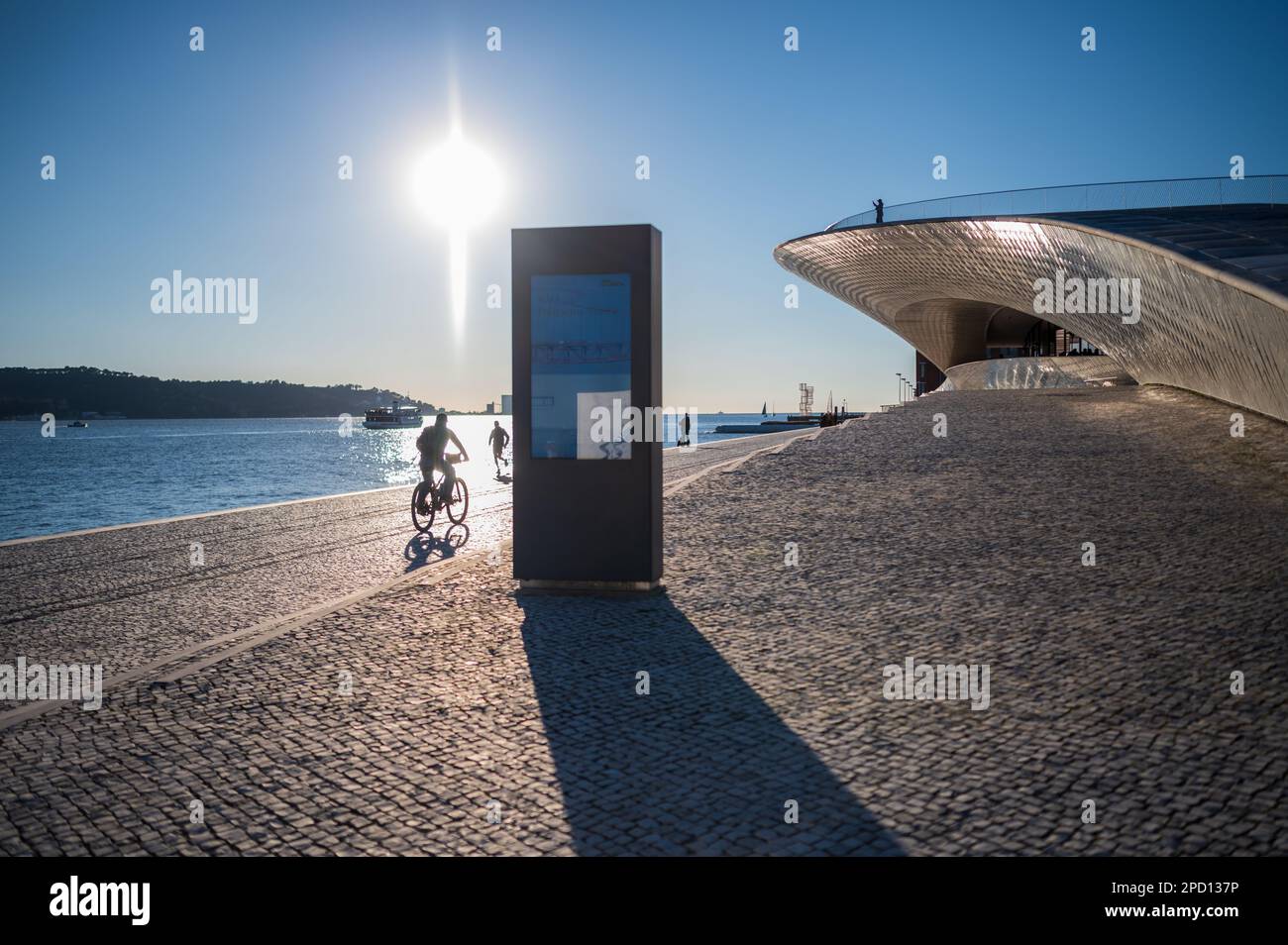 MAAT (Museum of Art, Architecture and Technology) designed by the British architect Amanda Levete, Belem, Lisbon, Portugal Stock Photo