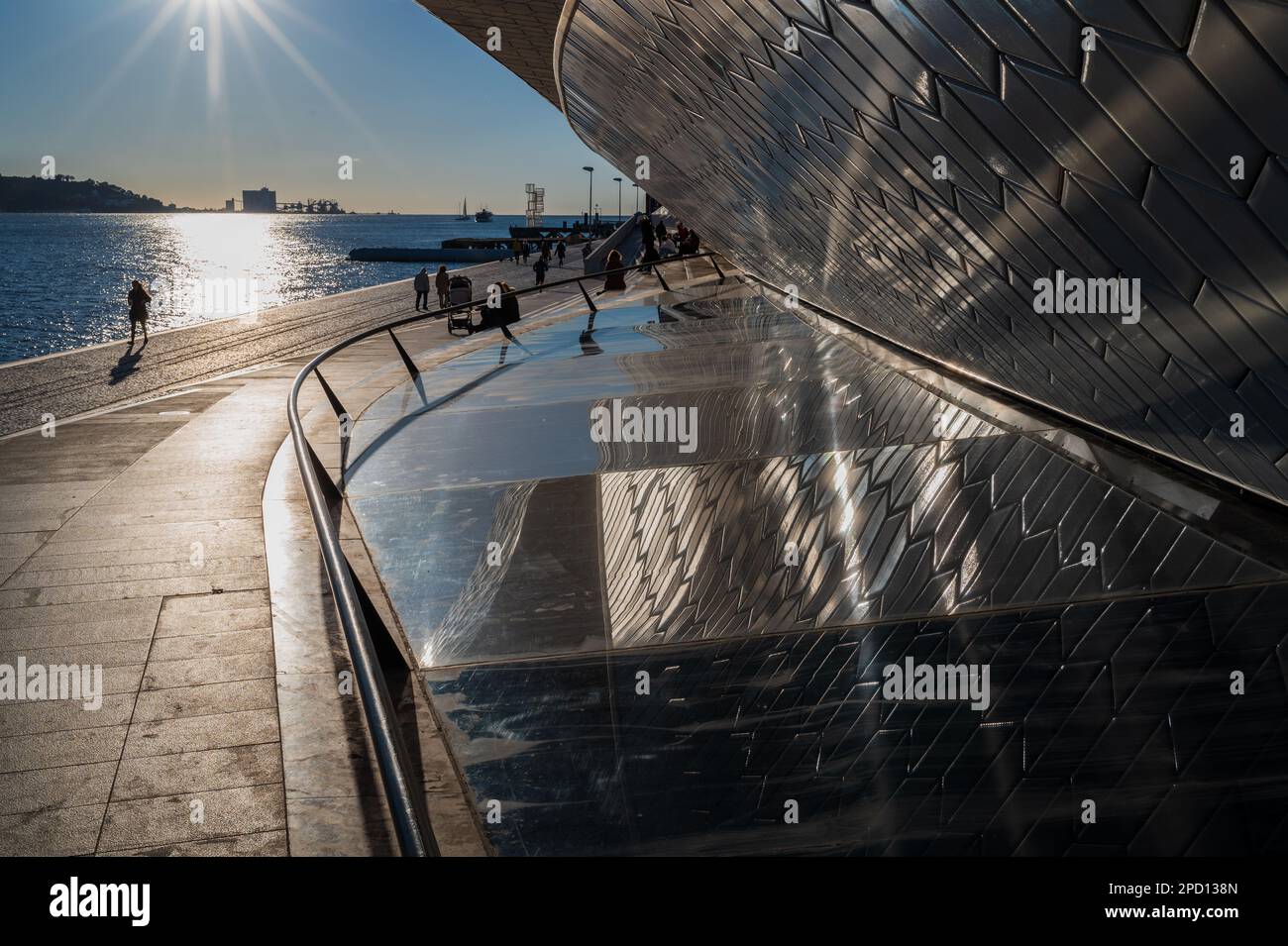 MAAT (Museum of Art, Architecture and Technology) designed by the British architect Amanda Levete, Belem, Lisbon, Portugal Stock Photo