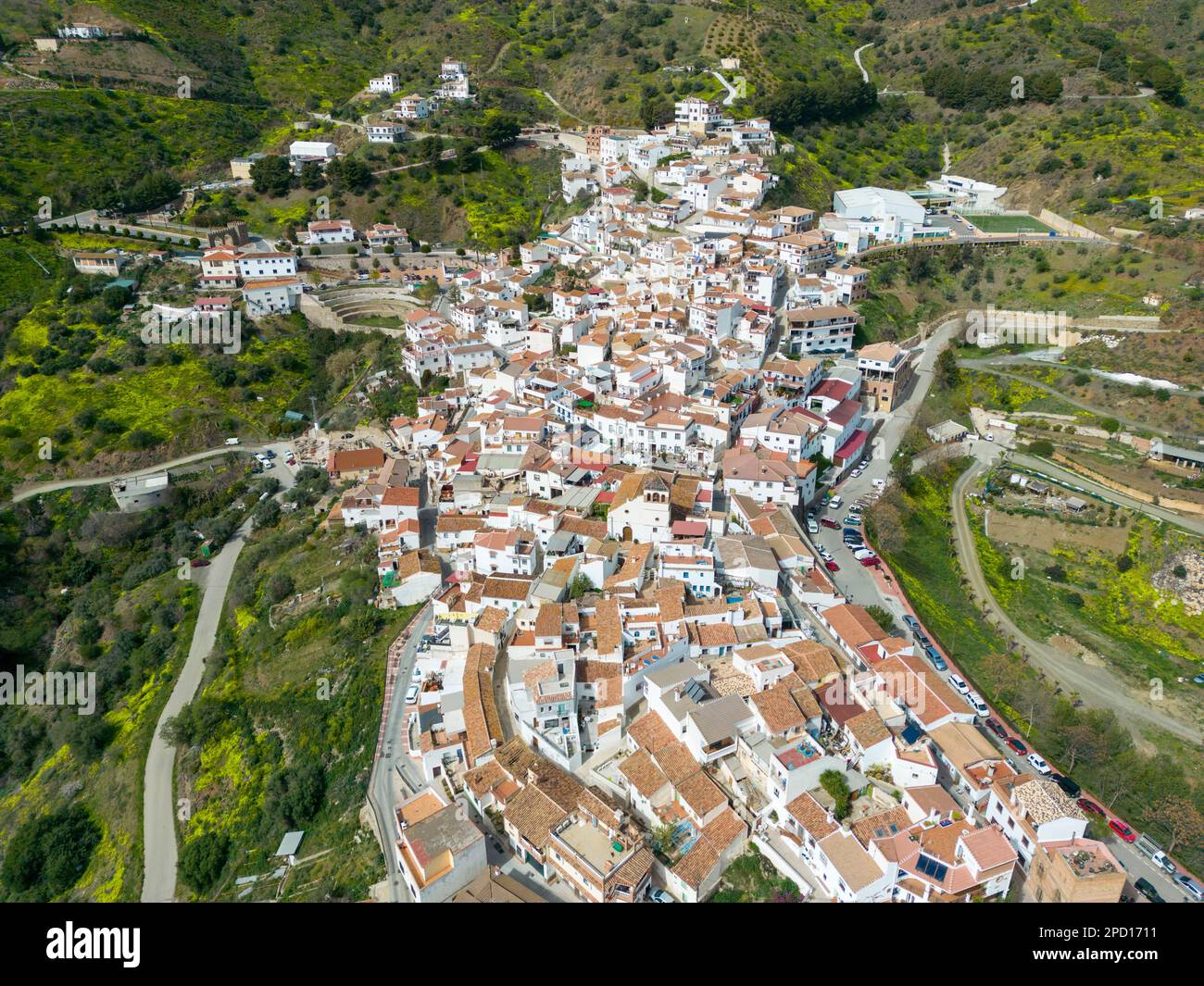 municipality of Moclinejo in the Axarquia region of Malaga, Spain Stock Photo