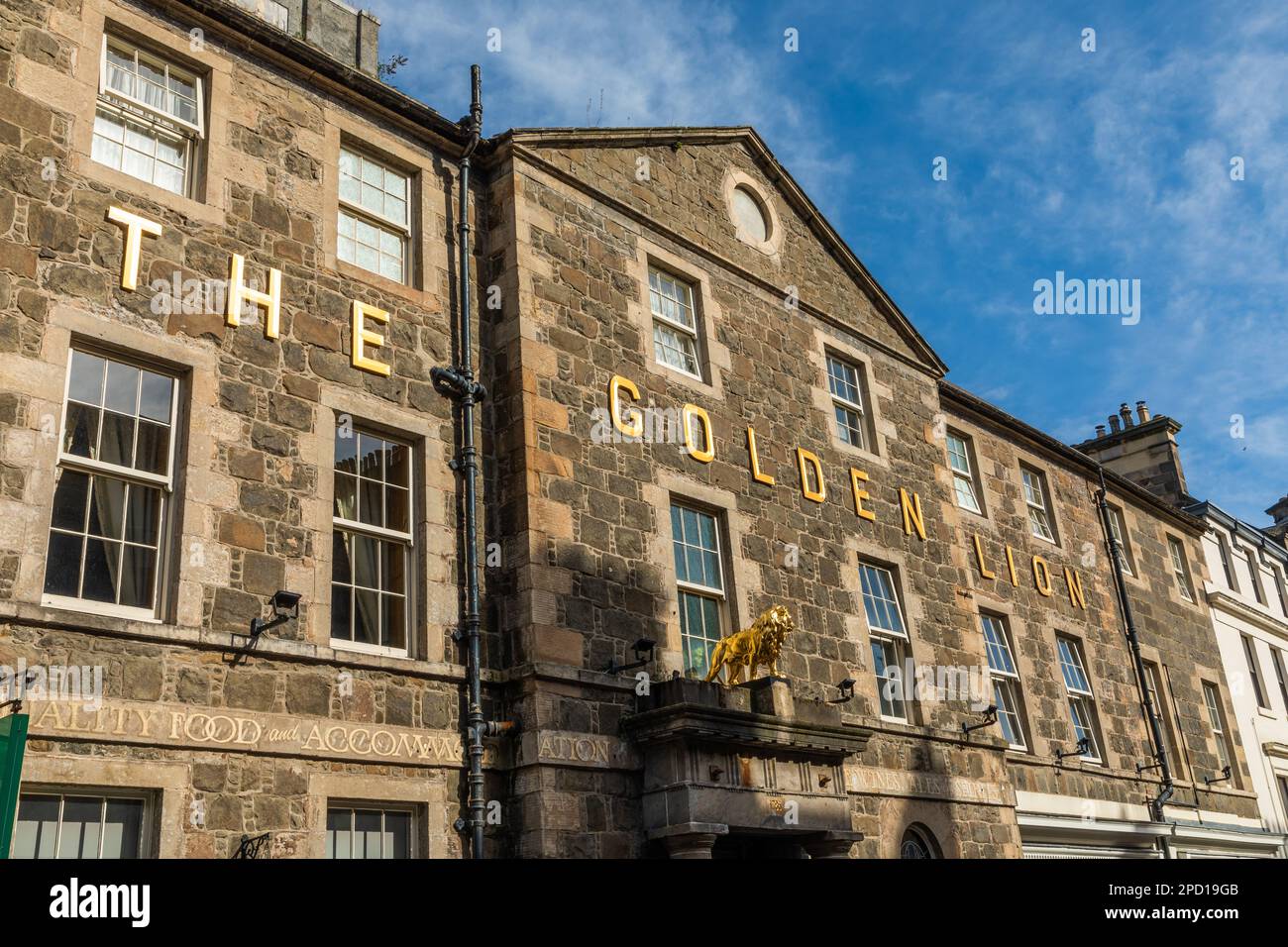 The Golden Lion hotel in the centre of the city of Stirling in Scotland Stock Photo