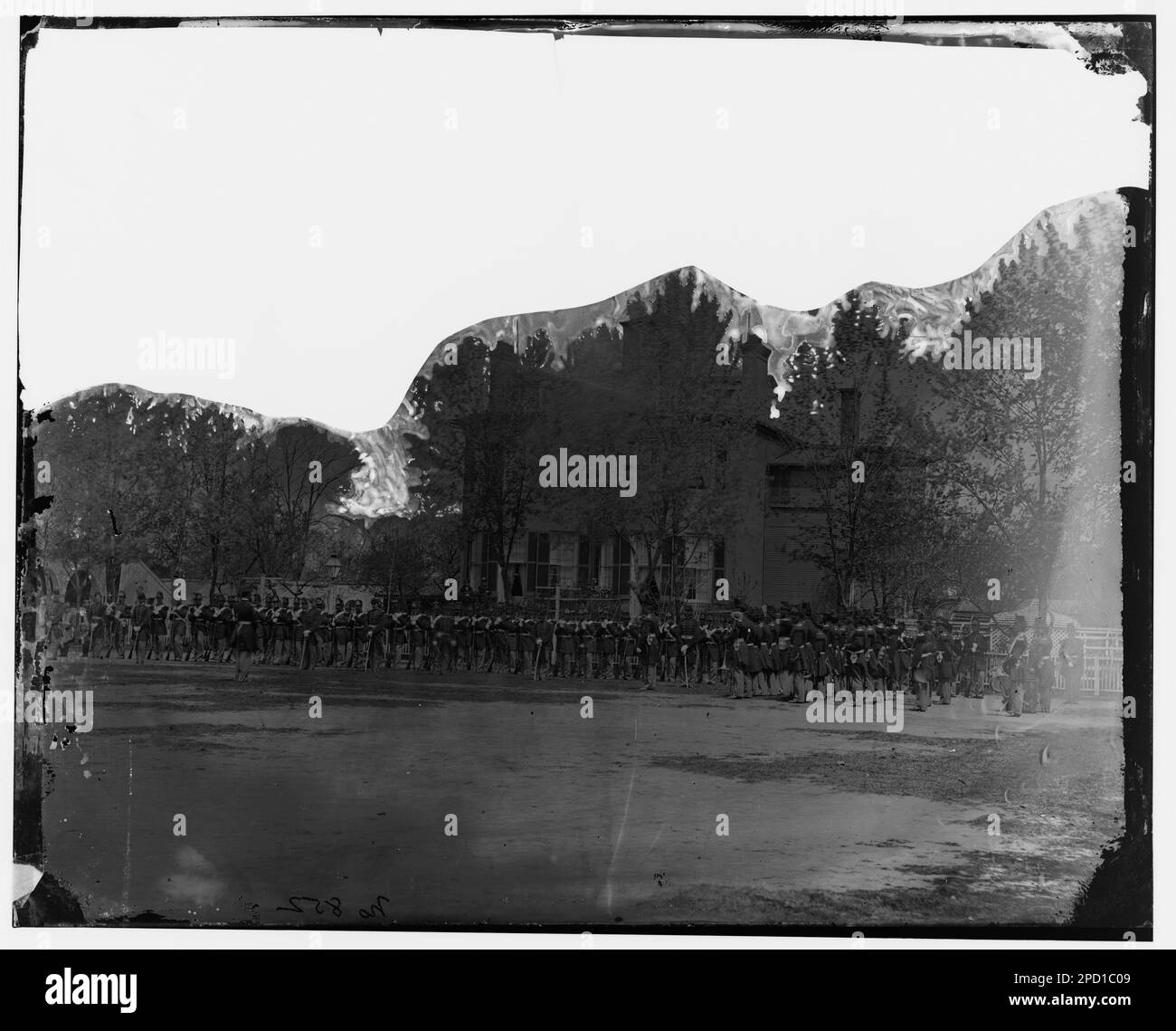 Washington, District of Columbia. Battalion of Marine Corps at Navy Yard. Civil war photographs, 1861-1865 . United States, History, Civil War, 1861-1865. Stock Photo