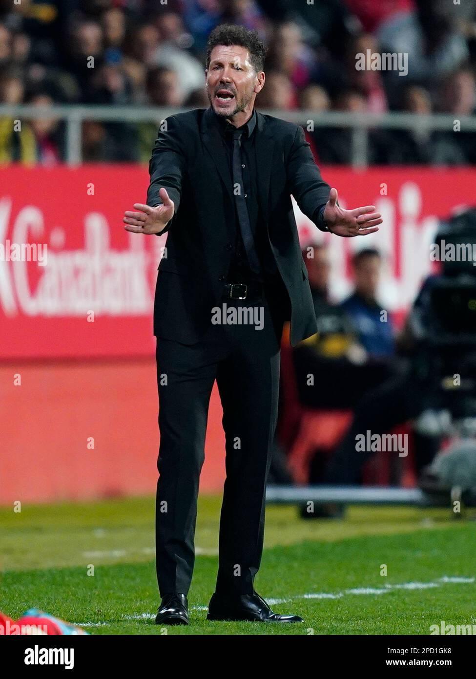 Atletico de Madrid head coach Diego Pablo Simeone during the La Liga ...