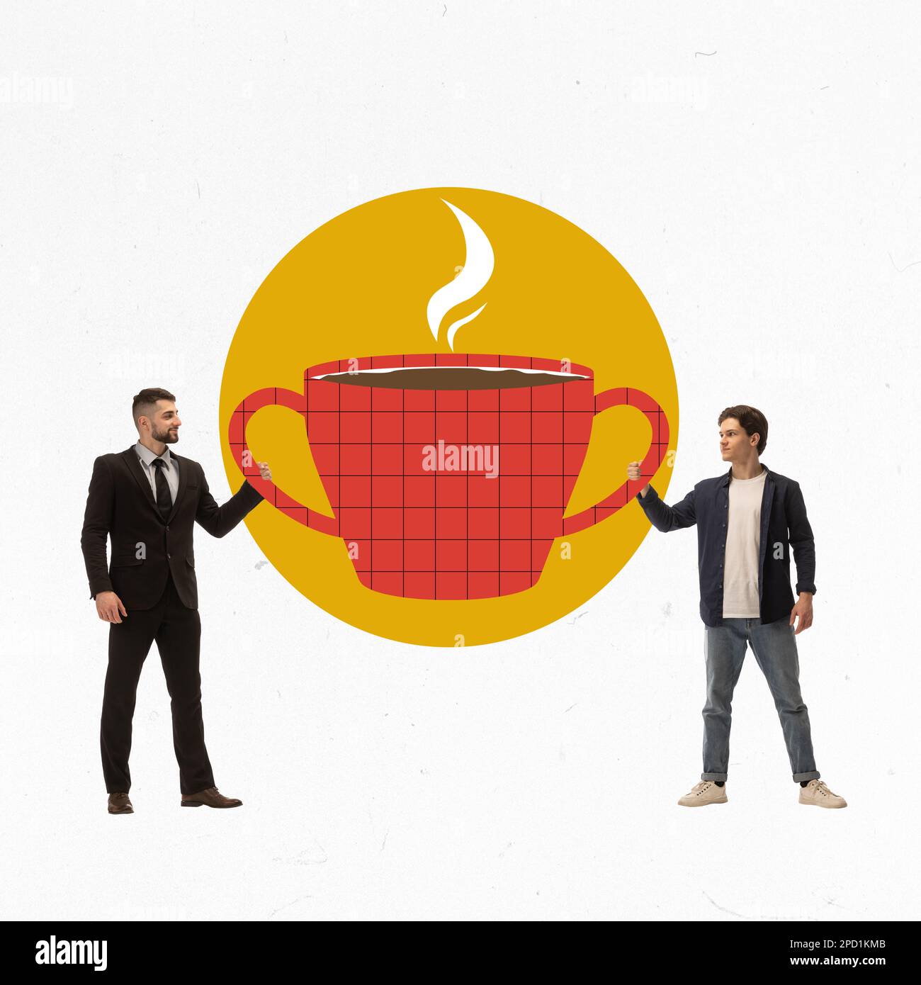 Creative conceptual design. Modern art collage. Common infrastructure