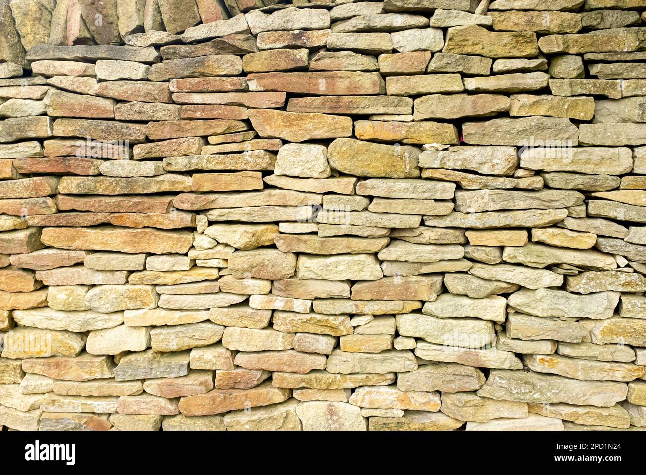 Costwold Dry Stone Wall Stock Photo
