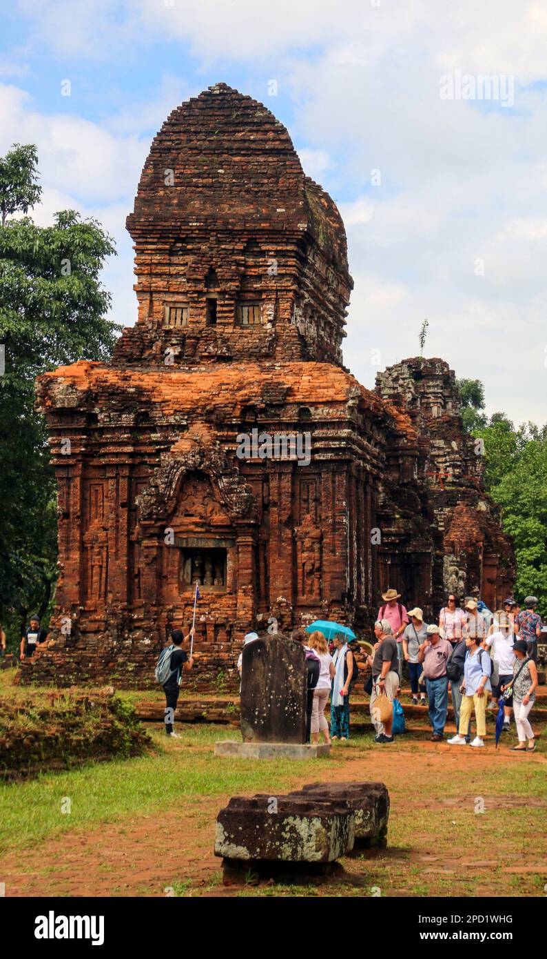 ancient temple ruins in Vietnam Stock Photo