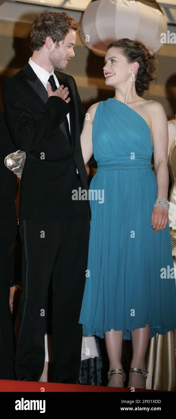 Canadian actor Shawn Ashmore, left, and actress Anna Paquin leave the