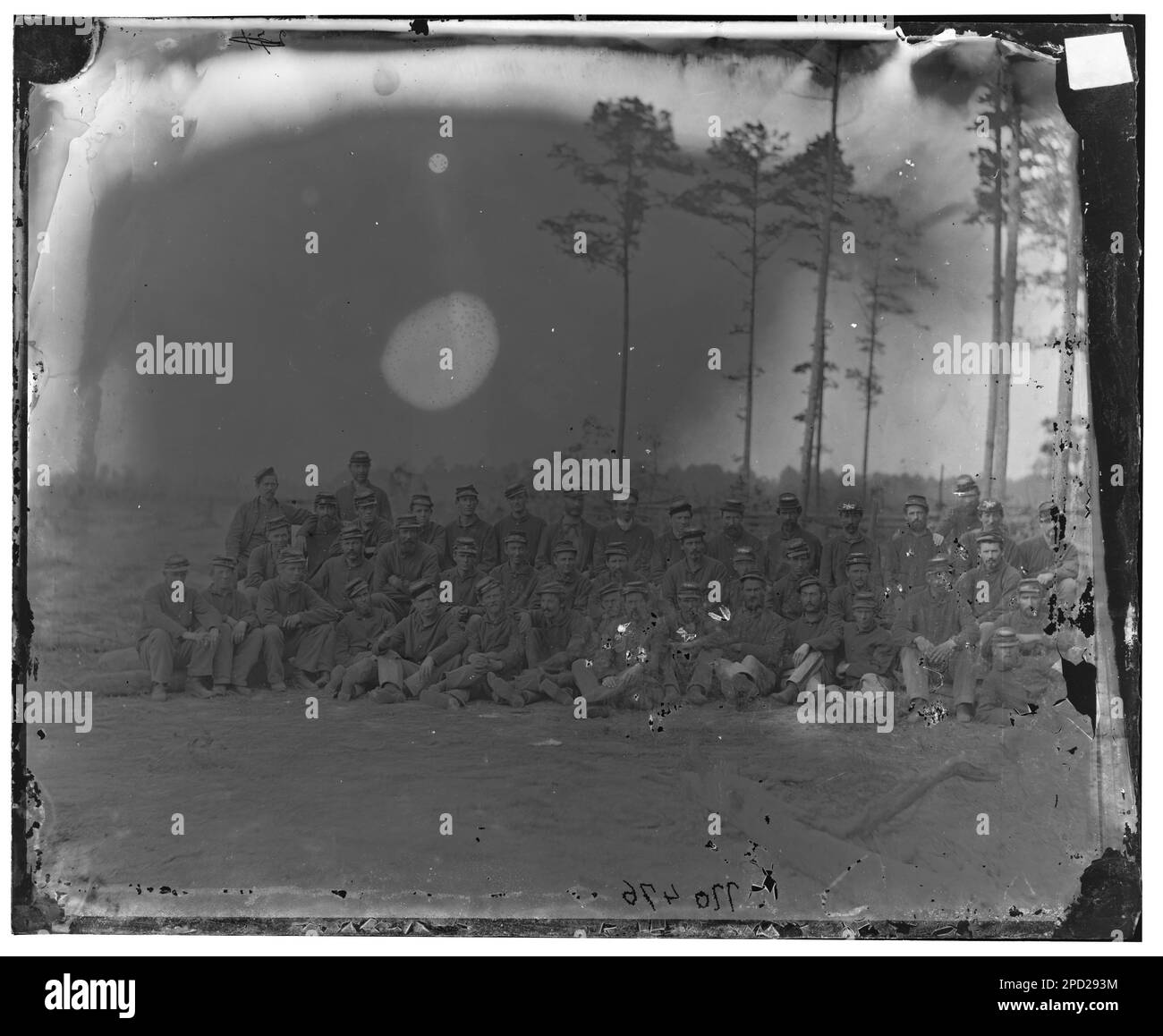 Petersburg, Virginia. Company D, 1st Massachusetts Cavalry. Civil war photographs, 1861-1865 . United States, History, Civil War, 1861-1865. Stock Photo