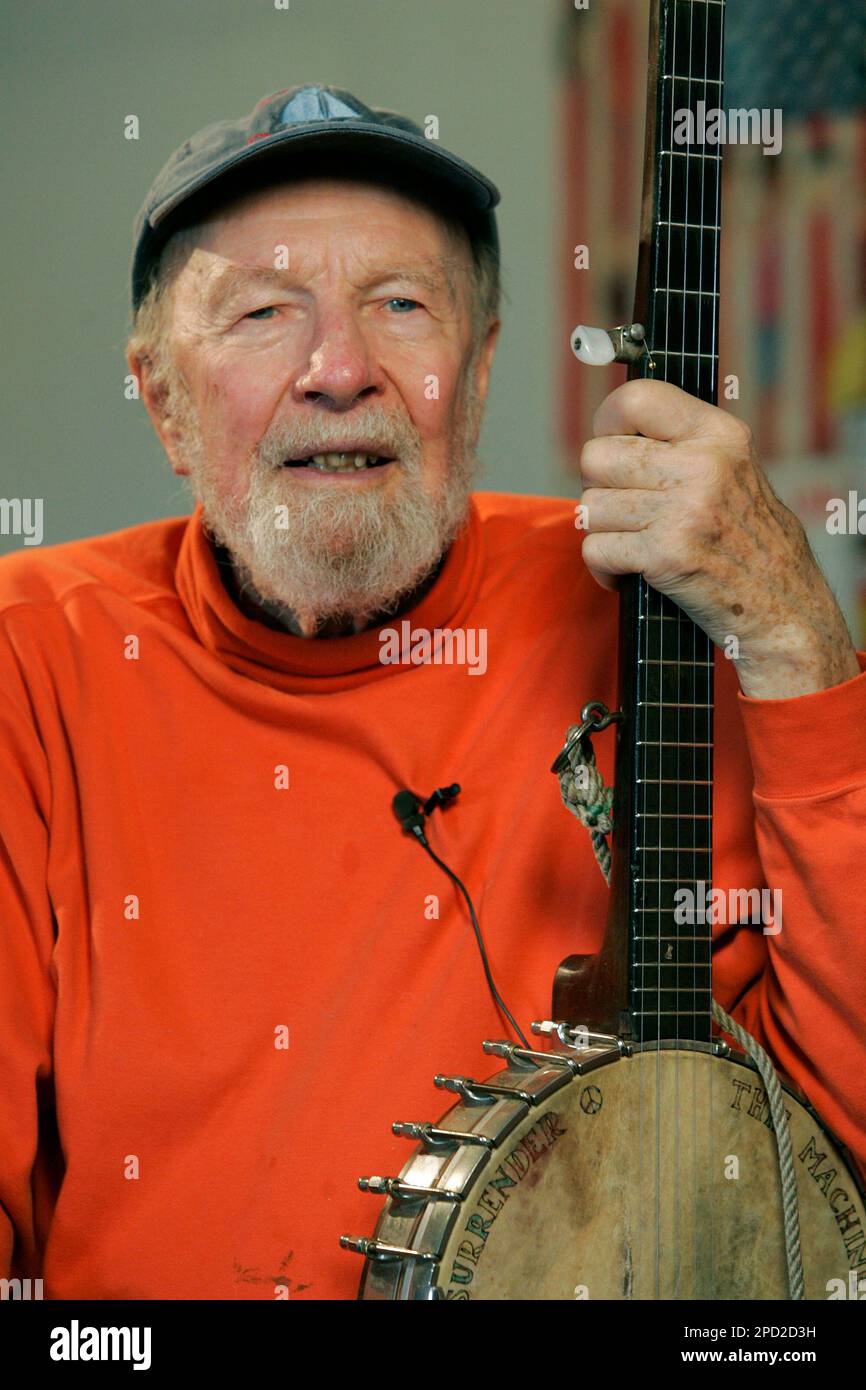 Pete Seeger is photographed Friday May 5, 2006 in Beacon, N.Y. The earnest  troubadour who either co-wrote or popularized canonical songs like "If I  Had a Hammer" and "John Henry" has become