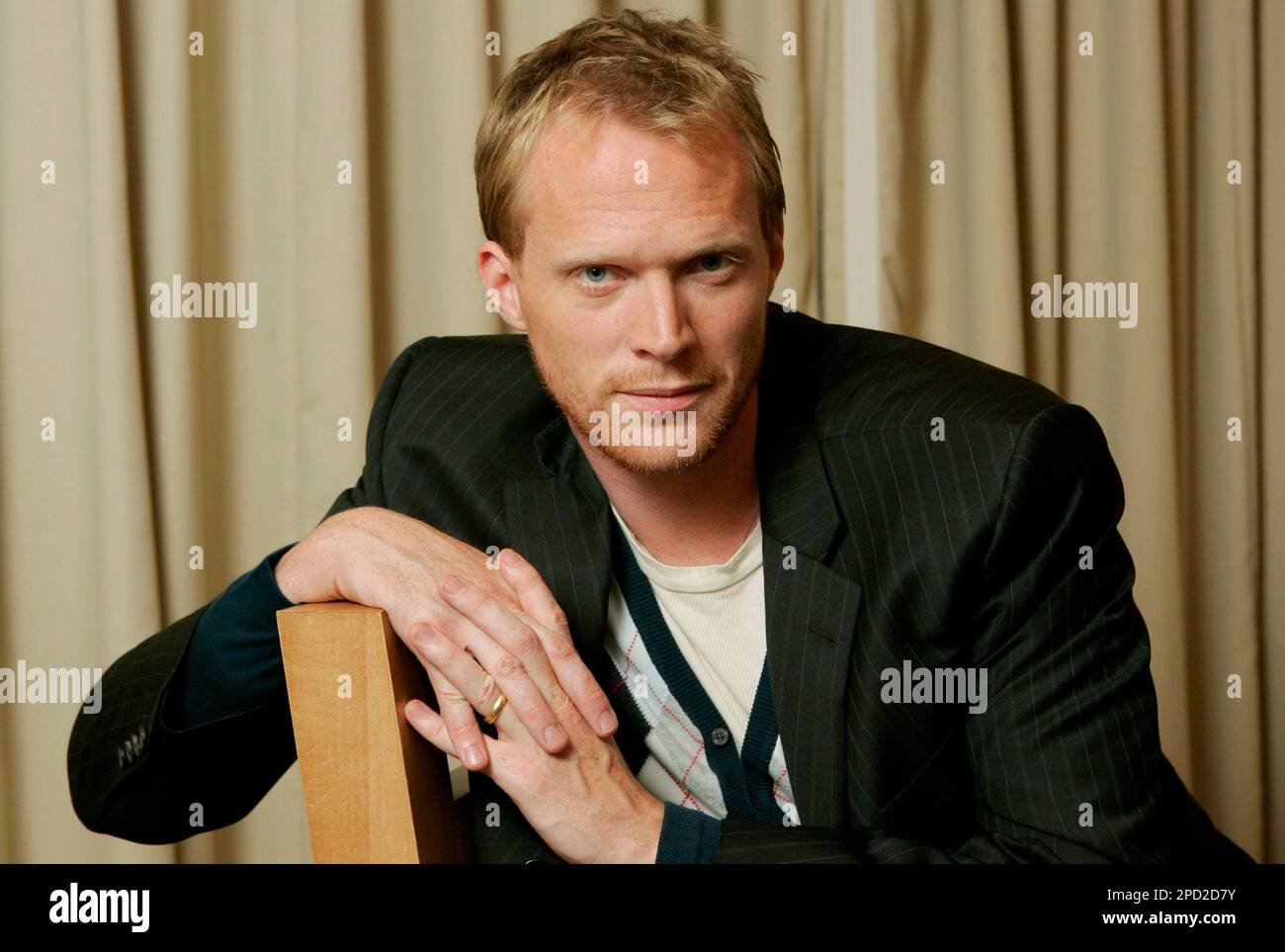 British actor <b>Paul</b> <b>Bettany</b> poses in Los Angeles Thursday, May 11, 2006.