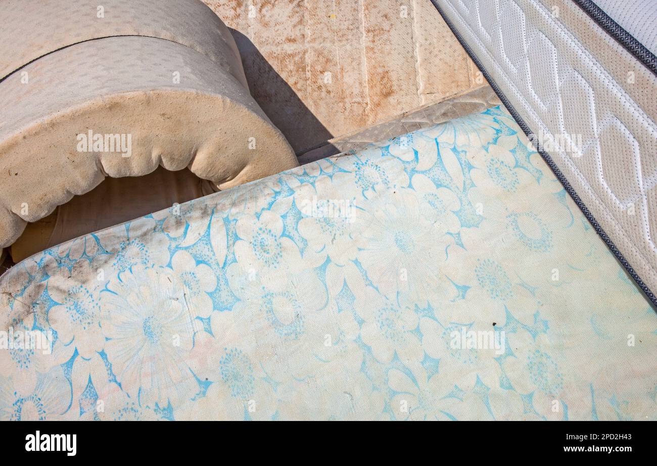 mattresses storage to recycle, recycling center Stock Photo Alamy